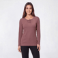 Womens Architect(R) Long Sleeve Keyhole Neck & Bow Accent Tee - image 1