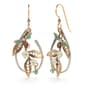 Silver Forest Two-Tone Bees & Flowers Drop Earrings - image 1
