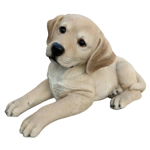 Hi-Line Gift Lying Yellow Labrador Garden Statue - image 