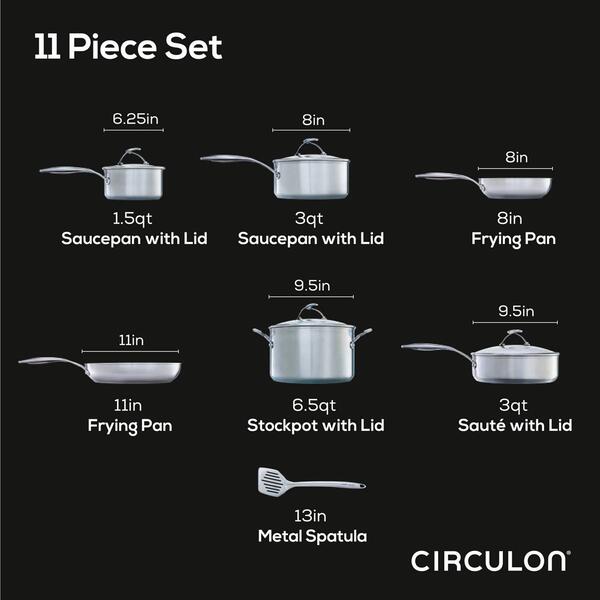 Circulon&#174; 11pc. Stainless Steel Cookware Set