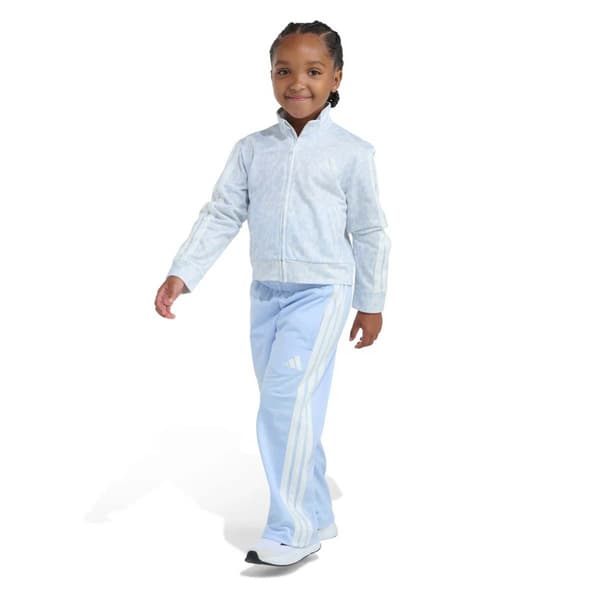 Toddler Girl adidas® 3 Stripe Print Tricot Jacket