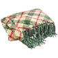 Mountain Ridge(R) Red & Green Plaid Fringe Throw - image 1