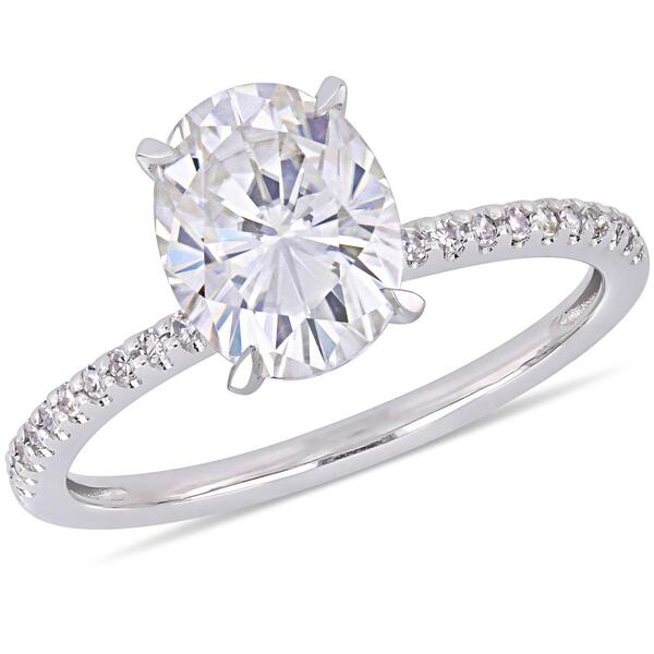 Diamond Classics&#40;tm&#41; 14kt. 1/10ctw. Moissanite Engagement Ring - image 