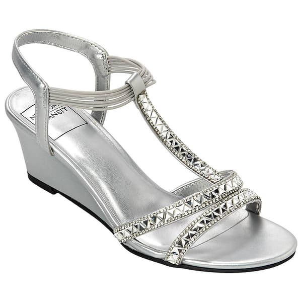 Womens New York Transit Frankie Metallic Wedge Dress Sandals
