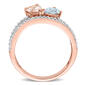 Gemstones Classics&#8482; 10kt. Rose Gold Morganite & Aquamarine Ring - image 4