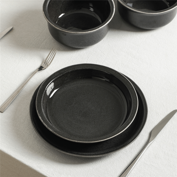 Stone Lain Slate 12pc. Stoneware Dinnerware Set