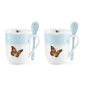 Lenox® Butterfly Meadow® Blue Mugs with Spoons - image 1