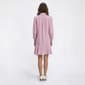 Womens Emma & Michele Long Sleeve Solid Ruffle Hem Shift Dress - image 3