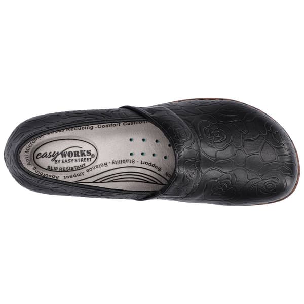 Womens Easy Works by Easy Street Sumiko Embossed Clogs