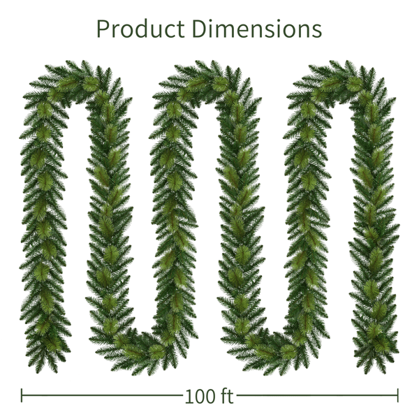 Puleo International 100ft. Artificial Green Spruce Garland