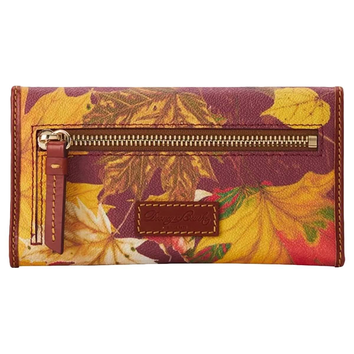 Womens Dooney & Bourke Maple Leaf Continental Wallet - Wine
