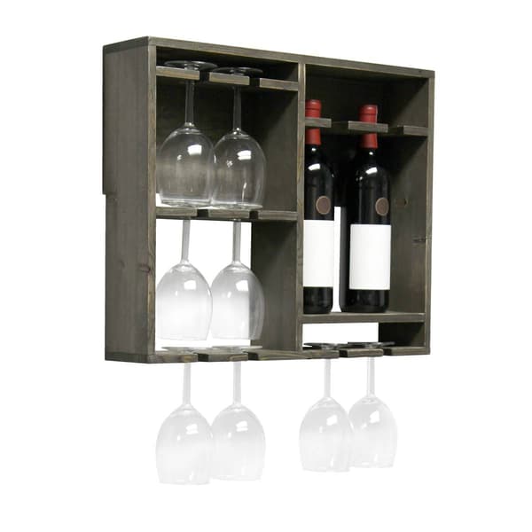 Elegant Designs&#8482; Bartow Wall Mounted Wood Wine Rack Shelf