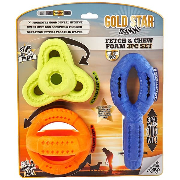 Gold Star Training Dog Toy - 3 Pack - image 