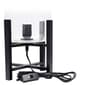 Simple Designs Black Wood Mounted Table Lamp w/Glass Shade - image 2