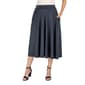 Womens 24/7 Comfort Apparel Pleated Elastic Waist Midi Skirt - image 1