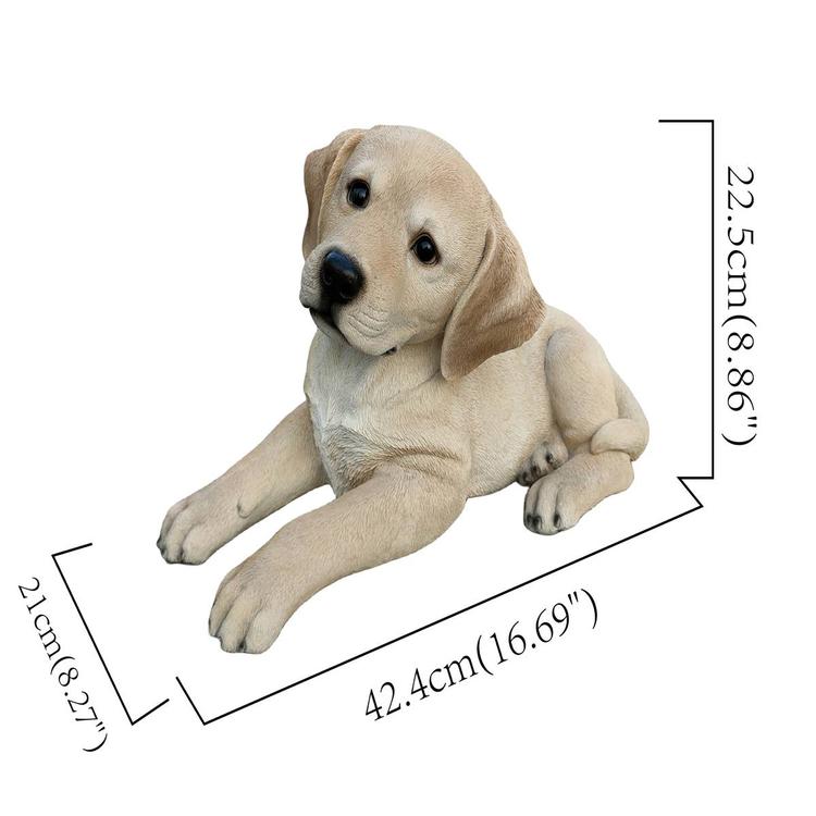 Hi-Line Gift Lying Yellow Labrador Garden Statue