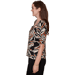 Womens Skye’s the Limit Key Items Elbow Sleeve Leaf Blouse - image 4