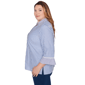 Plus Size Alfred Dunner Mykonos Mixed Stripe Button Front Blouse - image 4