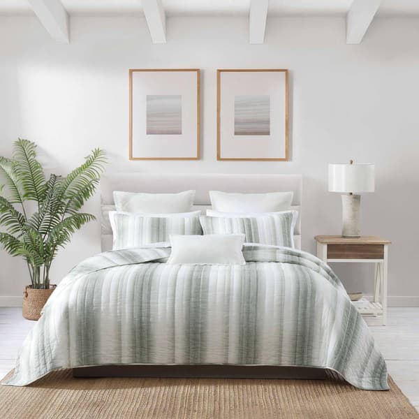 Tommy Bahama La Prisma Stripe Texture Reversible Quilt Set