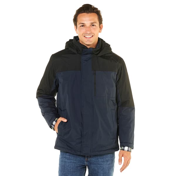 Mens Hawke & Co. Color Block Heavyweight Coat - image 