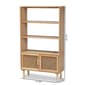 Baxton Studio Faulkne Natural Brown Wood 2-Door Bookcase - image 10