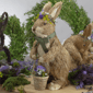 Northlight Standing Easter Bunny Rabbit w/ Flower Crown & Basket - image 2