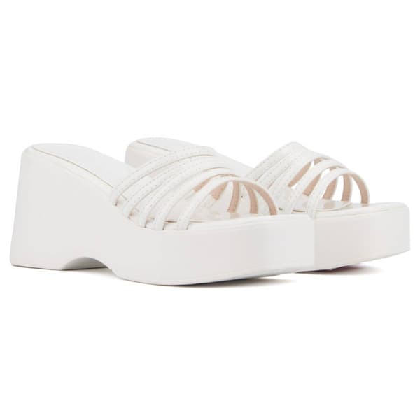 Womens Olivia Miller Dreamer Wedge Slide Sandals