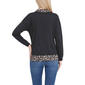 Womens NY Collection Long Sleeve Two in One Leopard Sweater - image 2
