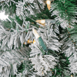 Northlight 3.5ft. Pre-Lit Pencil Flocked Alpine Christmas Tree