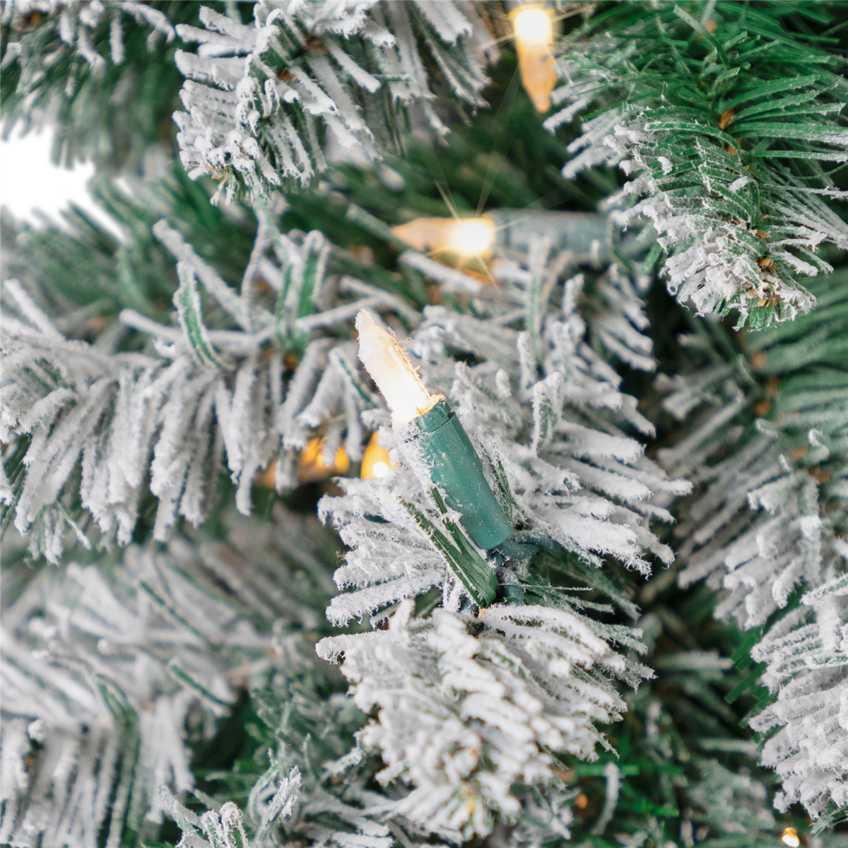 Northlight 3.5ft. Pre-Lit Pencil Flocked Alpine Christmas Tree