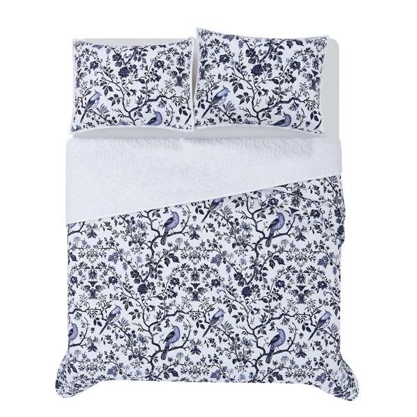 Brooklyn Loom Ava Floral 3pc. Quilt Set