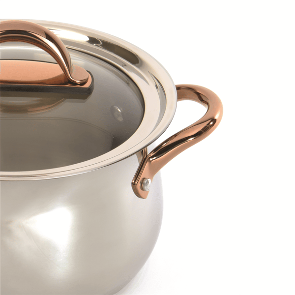 BergHOFF Ouro Gold 3pc. Cookware Set with Glass Lids