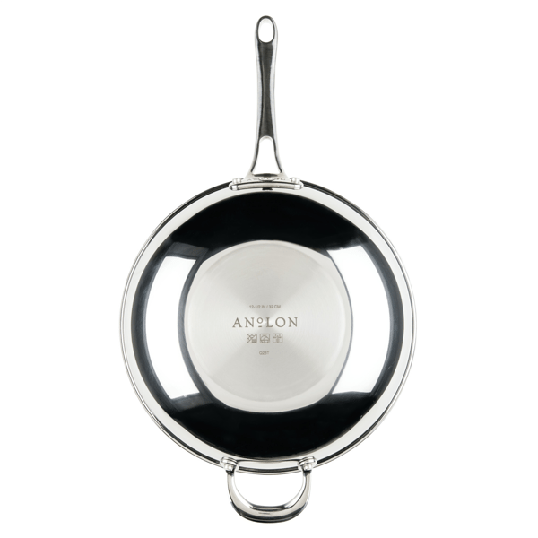 Anolon® EverLast Tri-Ply Clad 12.5in. Stir Fry with Helper Handle