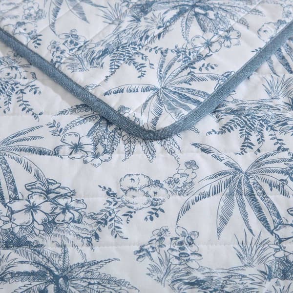 Tommy Bahama Pen And Ink Palm Cotton Quilt Set