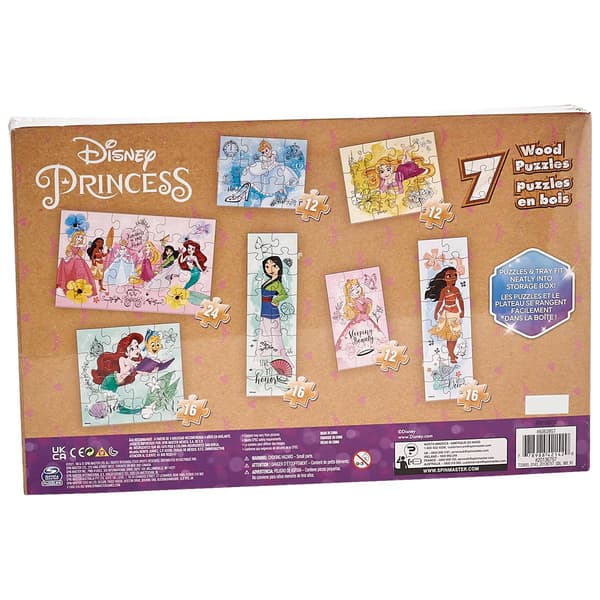 Disney Princesses 7pk. Wood Puzzle in Tray