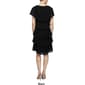 Womens SLNY Capelet Jewel Clasp Tiered Chiffon Dress - image 3