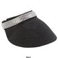 Womens Madd Hatter Straw Clip Visor Metallic Band - image 2