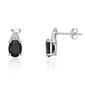 Gemminded Sterling Silver Black Onyx & White Sapphire Earrings - image 1