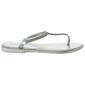 Womens Ashley Blue T-Strap w/Rhinestones Thong Sandals - image 3