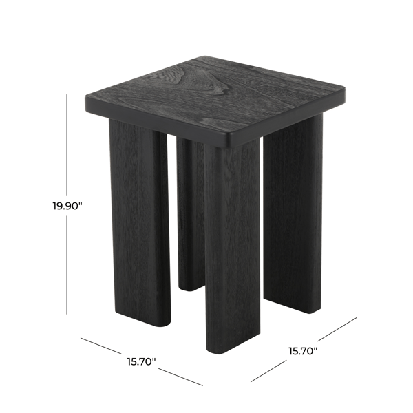 9th & Pike® Modern Black Wood Accent Table