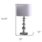 HomeRoots 20in. Silver Bedside Table Lamp - image 4