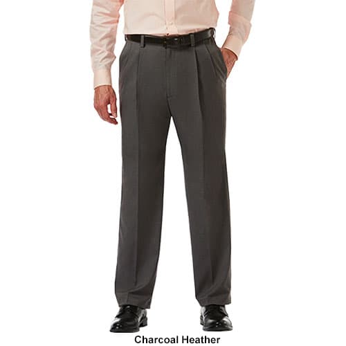 Mens Haggar&#174; Cool 18&#174; PRO Heather Classic Pleat Front Pants