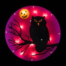 Northlight Seasonal 13.75in. Lighted Owl Halloween Silhouette