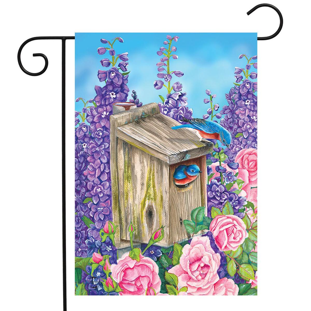 Briarwood Lane Blue Birds and Lilacs Garden Flag