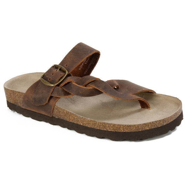 Womens White Mountain Crawford Footbed Slide Sandals - image 