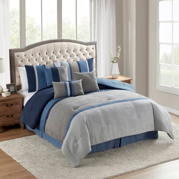 Sweet Home Collection Winston 7pc. Bed In A Bag Comforter Set - image 