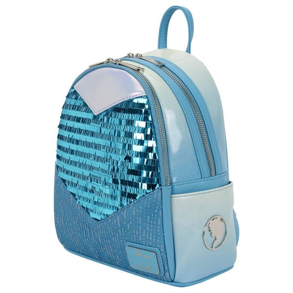 Womens Loungefly Elsa Glitter Sequin Mini Backpack