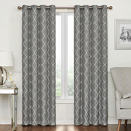 Lakewood Embroidered Blackout Grommet Curtain Panel