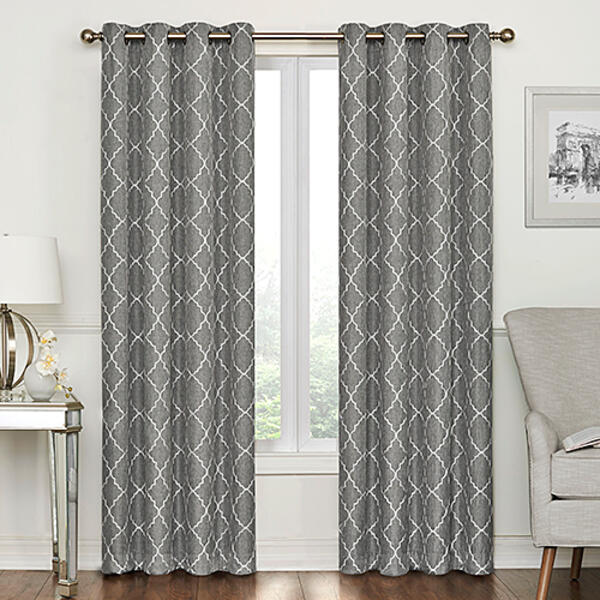 Lakewood Embroidered Blackout Grommet Curtain Panel - image 