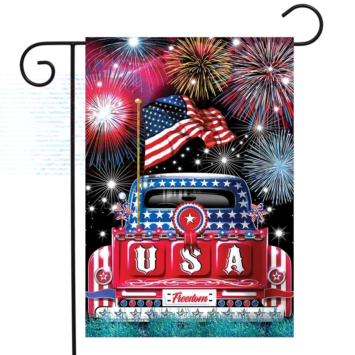 Briarwood Lane USA Pickup Truck Garden Flag